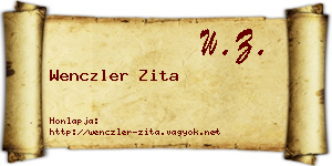 Wenczler Zita névjegykártya